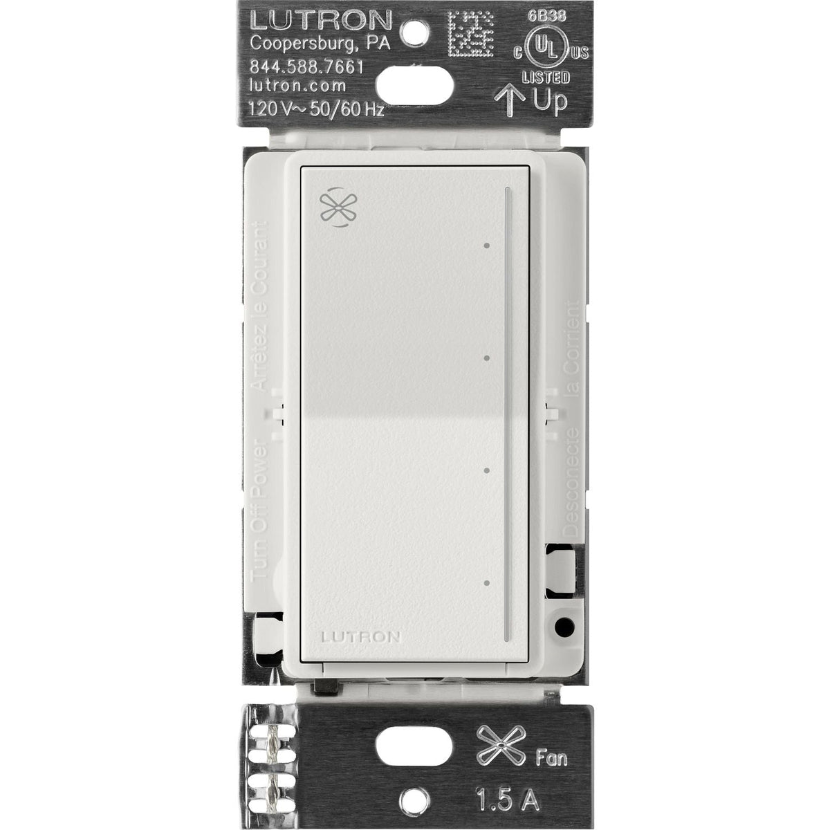 Lutron Sunnata Touch Fan Control, 4-Speed - Single Pole, Neutral Required | ST-FSQ-N