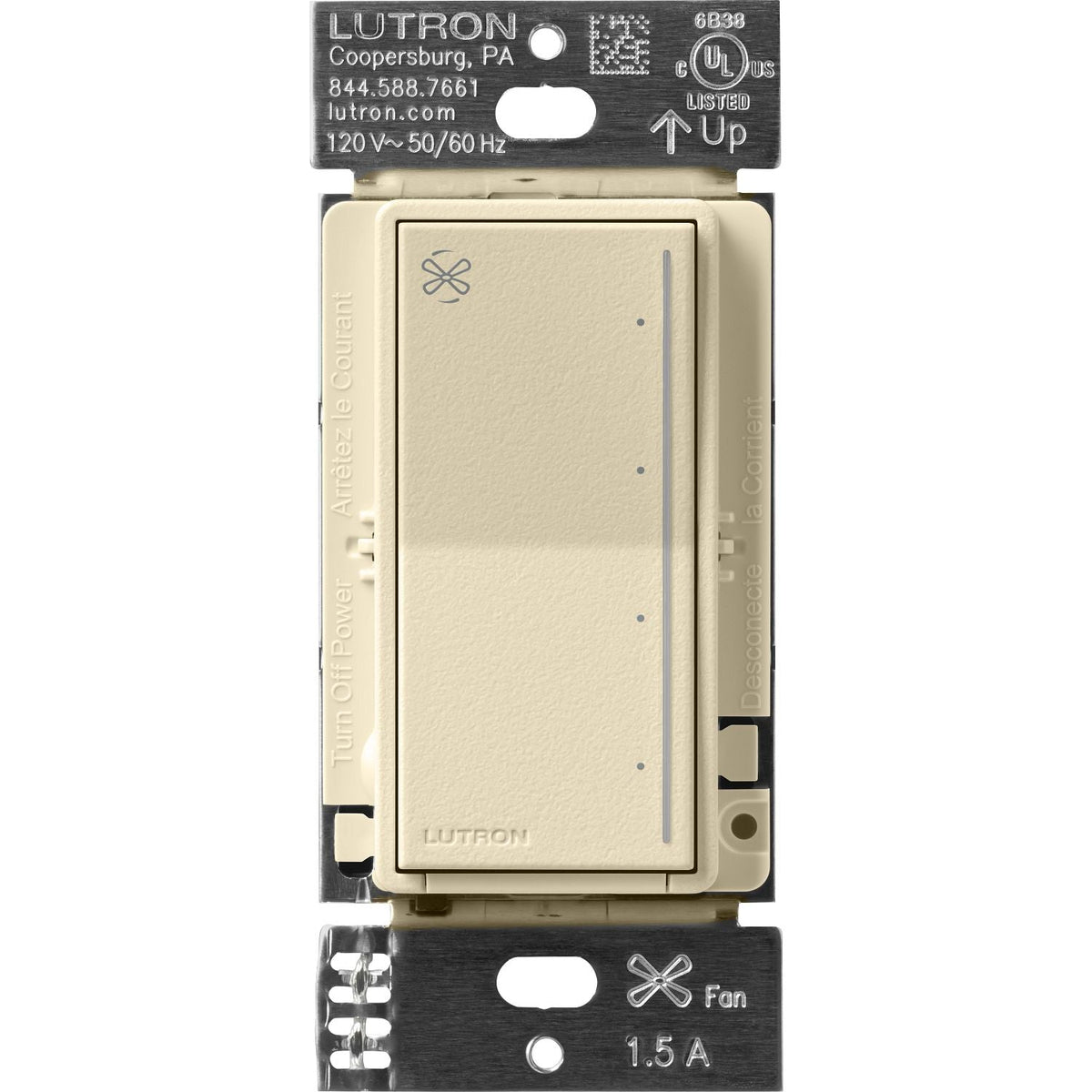 Lutron Sunnata Touch Fan Control, 4-Speed - Single Pole, Neutral Required | ST-FSQ-N