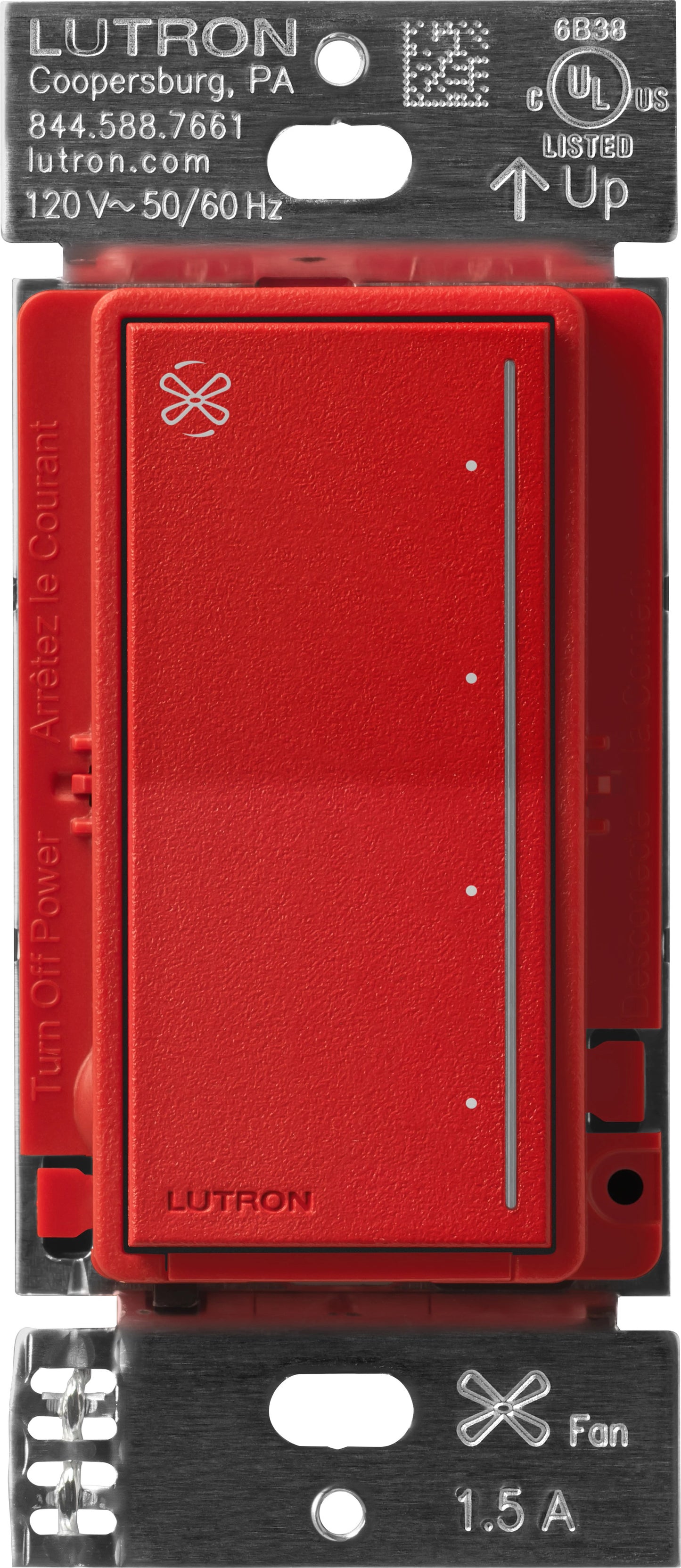 Lutron Sunnata Touch Fan Control, 4-Speed - Single Pole, Neutral Required | ST-FSQ-N