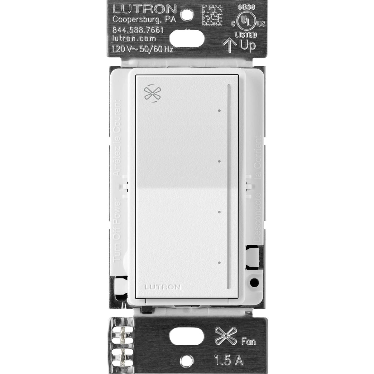 Lutron Sunnata Touch Fan Control, 4-Speed - Single Pole, Neutral Required | ST-FSQ-N