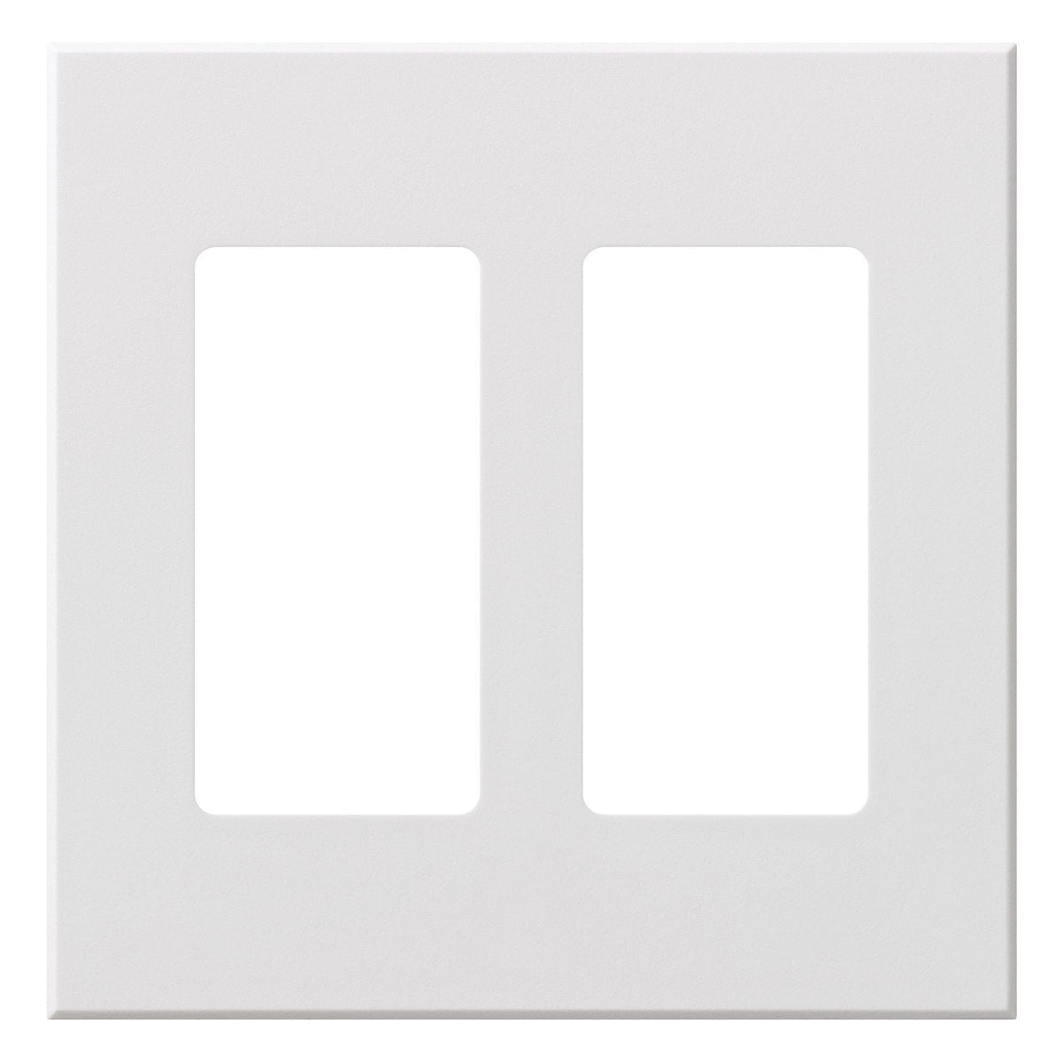 Lutron Nova T 2-Gang Wall Plate Fits 2 Keypad or Accessory Inserts - Fins Broken (FB) | NT-R3R3-FB