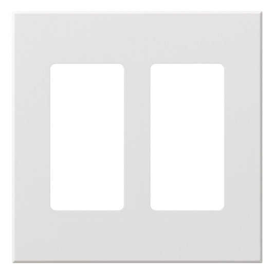 Lutron Nova T 2-Gang Wall Plate Fits 2 Keypad or Accessory Inserts - Fins Broken (FB) | NT-R3R3-FB
