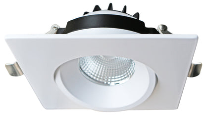 4" Square Venus Adjustable Recessed LED 12W | AD-LED-4-S12W-xx-xx-LREY-SQ
