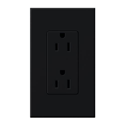 Lutron Nova T Architectural 15A Tamper-Resistant Duplex Receptacle (Wall Plate Included) | NTR-15-TR
