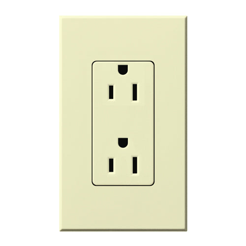 Lutron Nova T Duplex 15A Receptacle 125V- Architectural Matte Finish | NTR-15
