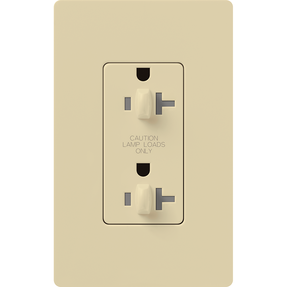 Lutron Dual Dimming Tamper-Resistant Receptacles - 20A 120/125V | CAR-20-DDTR-XX