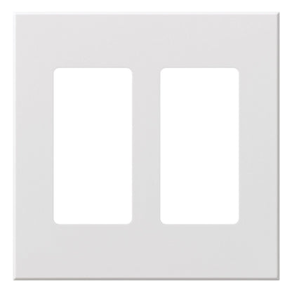 Lutron Nova T 2-Gang Wall Plate Fits 2 Keypad or Accessory Inserts - Fins Broken (FB) | NT-R3R3-FB