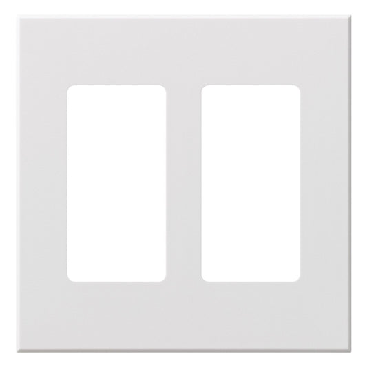 Lutron Nova T 2-Gang Wall Plate Fits 2 Keypad or Accessory Inserts - Fins Broken (FB) | NT-R3R3-FB