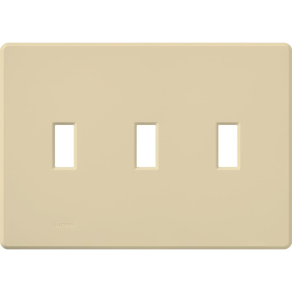 Lutron Fassada 3-Gang Wall Plate | For 3 Traditional Toggle Controls | FG-3