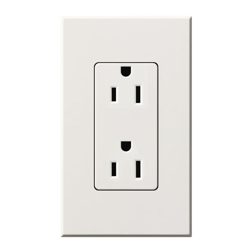 Lutron Nova T Duplex 15A Receptacle 125V- Architectural Matte Finish | NTR-15