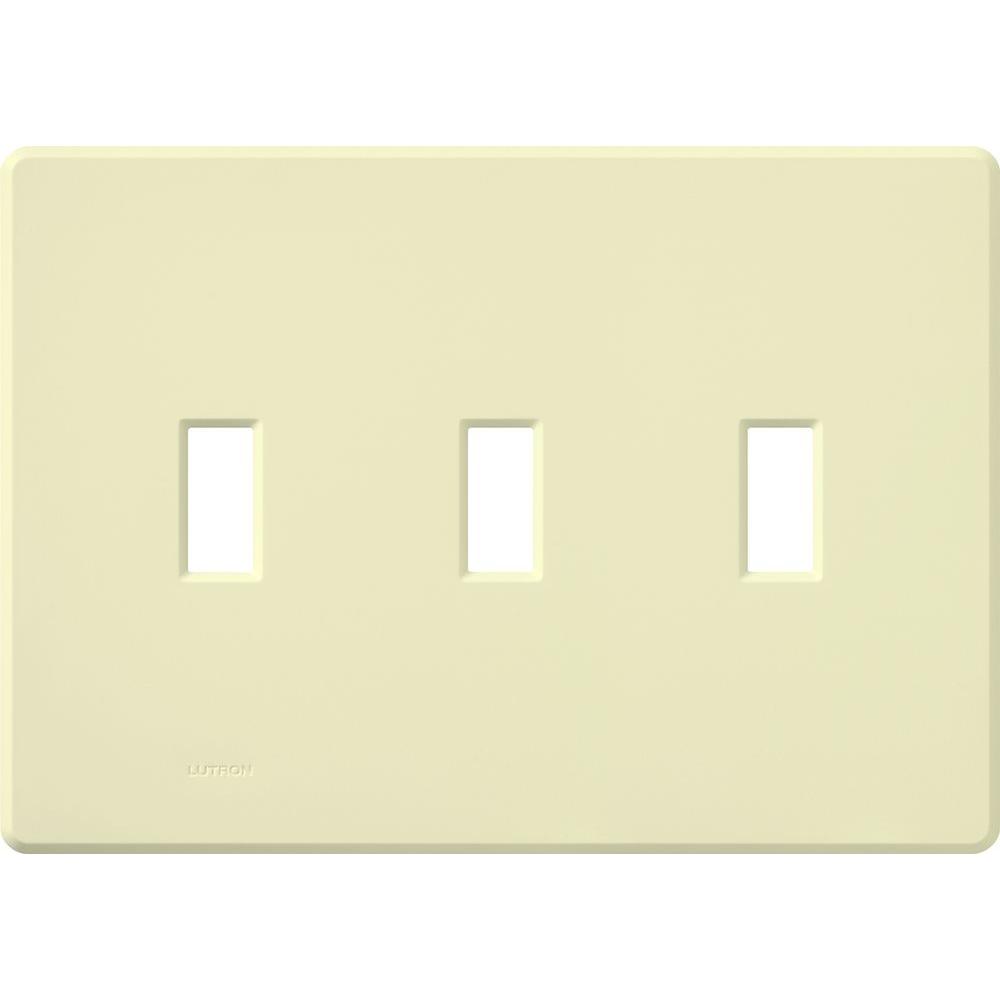 Lutron Fassada 3-Gang Wall Plate | For 3 Traditional Toggle Controls | FG-3
