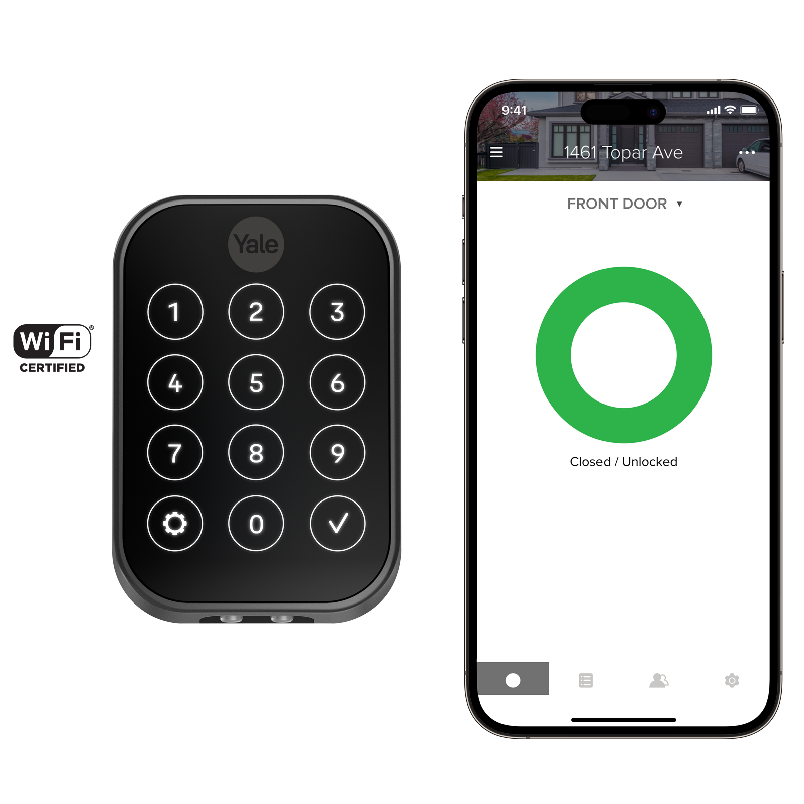 Marketing image of the Yale Assure Lock 2 Key-Free Touchscreen Deadbolt – Wi-Fi | YRD450-WF1