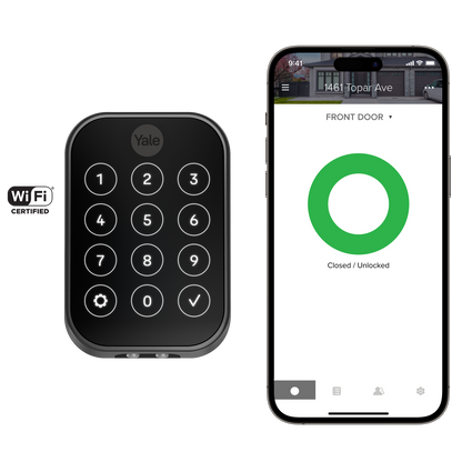 Marketing image of the Yale Pro 2 Key-Free Touchscreen Lock – Wi-Fi | YRD654-WF1