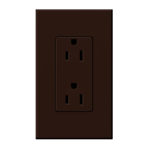 Lutron Nova T Architectural 15A Tamper-Resistant Duplex Receptacle (Wall Plate Included) | NTR-15-TR