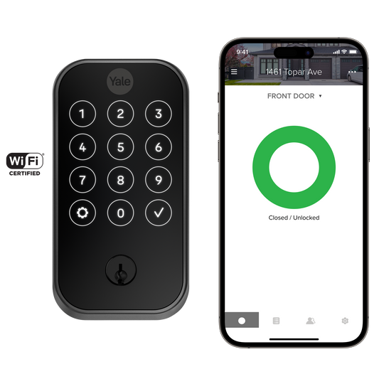 Marketing image of the Yale Pro 2 Touchscreen Deadbolt – Wi-Fi | YRD624-WF1