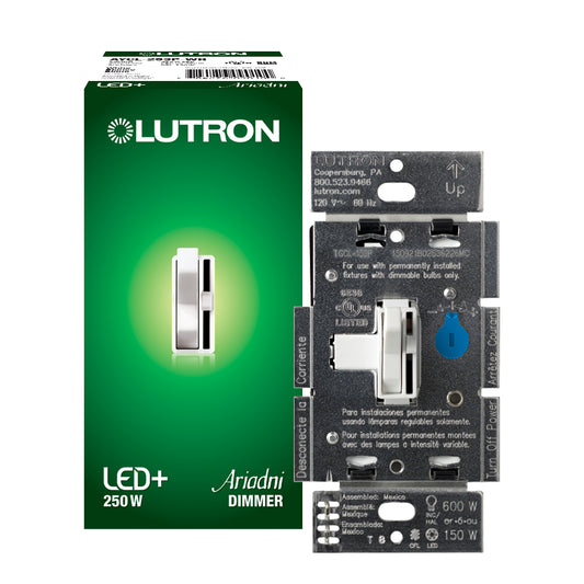 Lutron Ariadni LED+ Dimmer Switch 250W LED / 600W Inc/Hal - Single-Pole/3-Way | AYCL-253P