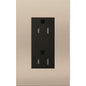 Lutron New Architectural 15A Tamper-Resistant Duplex Receptacle, Wall Plate Not Included, Matte Finish | LTR-15-TR