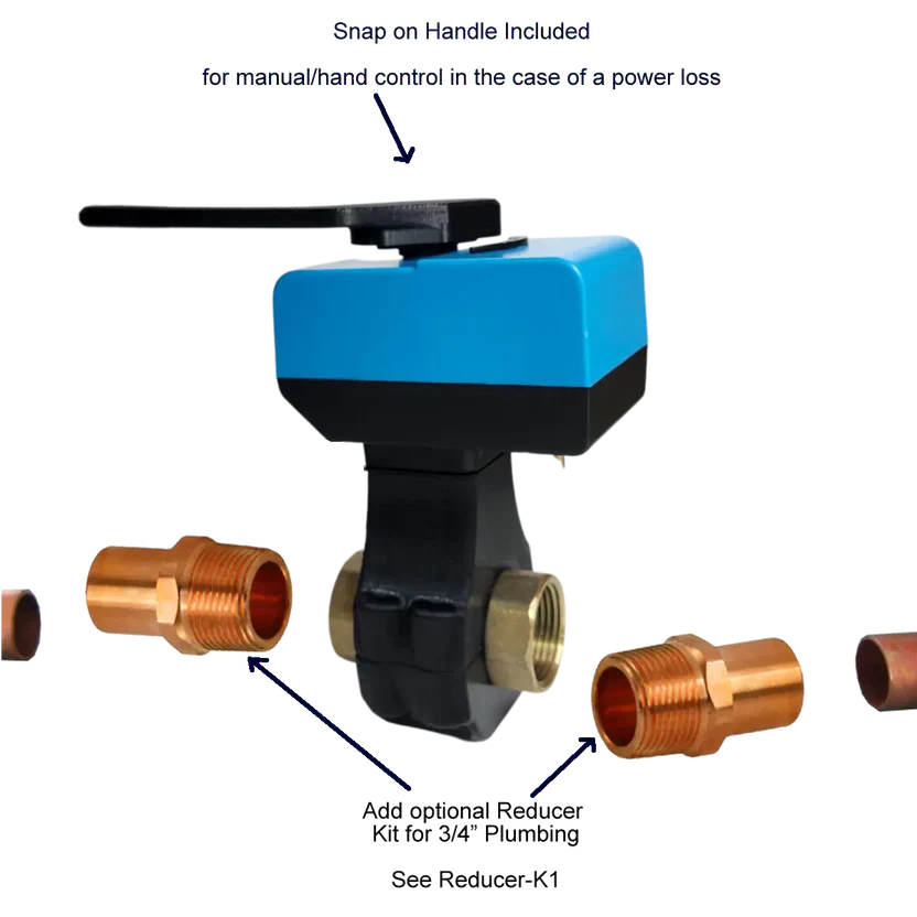 EcoNet Bulldog-IV Integrated 1" Z-Wave Plus Smart Water Shutoff Valve (Base Unit) | EVC200-IV