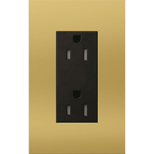 Lutron New Architectural 15A Tamper-Resistant Duplex Receptacle, Wall Plate Not Included, Matte Finish | LTR-15-TR