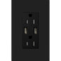 Lutron New Architectural 15A Tamper-Resistant USB-A Duplex Receptacle, Self-Testing, Wall Plate Included, Matte Finish |  NTR-15-UBTR