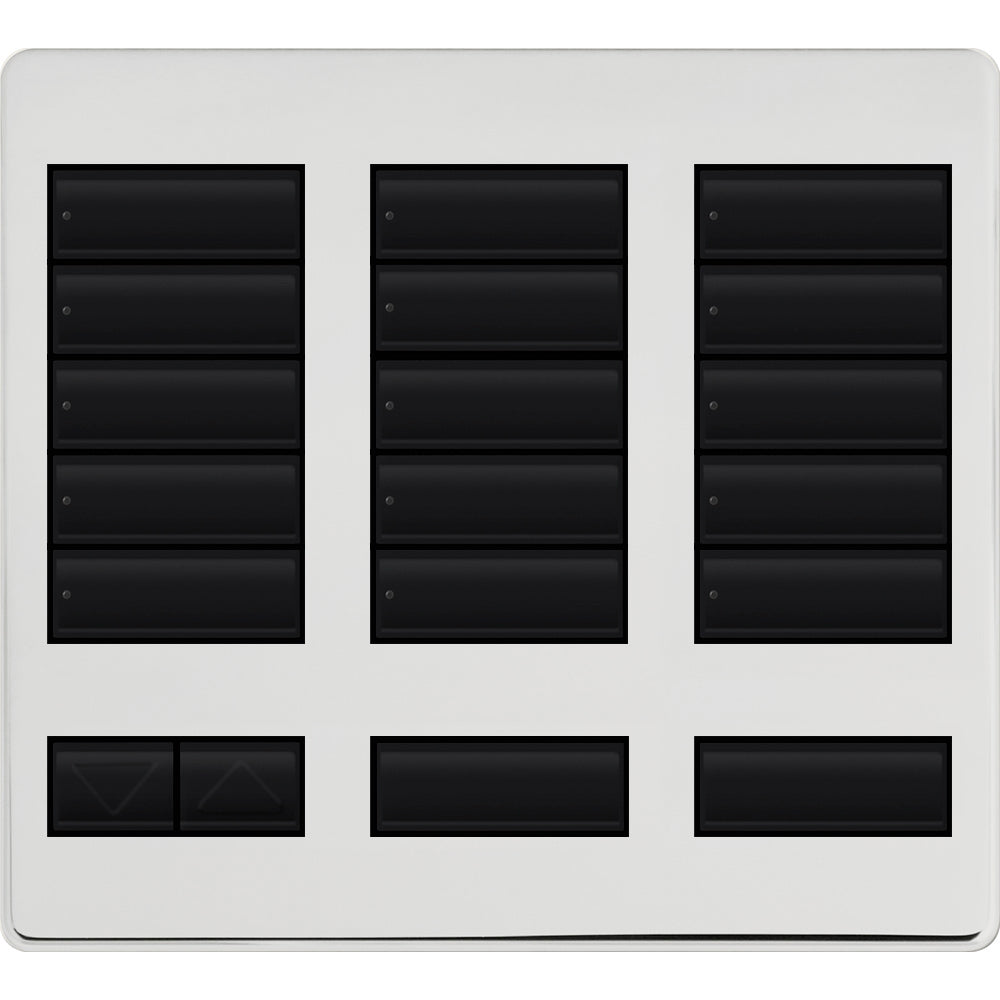 Replacement Faceplate for Lutron HomeWorks Tabletop 15 Button Keypad | LFK-T15RL