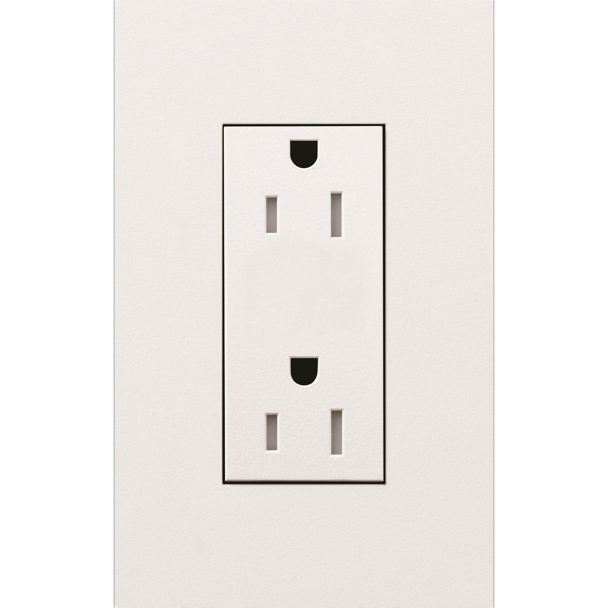 Lutron New Architectural 15A Tamper-Resistant Duplex Receptacle, Wall Plate Not Included, Matte Finish | LTR-15-TR