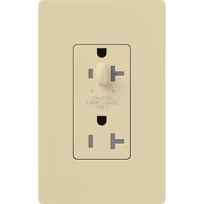 Lutron Half Dimming Tamper-Resistant Receptacles - 15A 120/125V | CAR-20-HDTR-XX