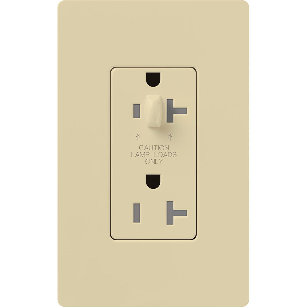 Lutron Half Dimming Tamper-Resistant Receptacles - 15A 120/125V | CAR-20-HDTR-XX