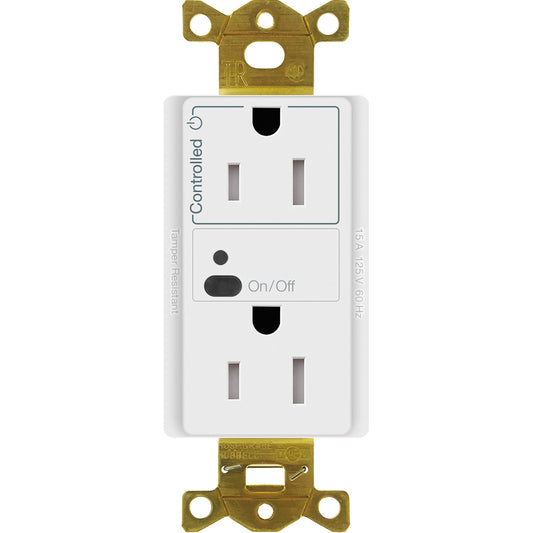 Lutron Vive Wireless Receptacle 15A Split-Switching (Half) - Tamper-Resistant | CAR2S-15-STR