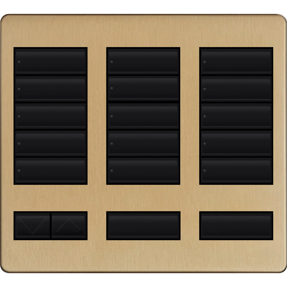 Replacement Faceplate for Lutron HomeWorks Tabletop 15 Button Keypad | LFK-T15RL