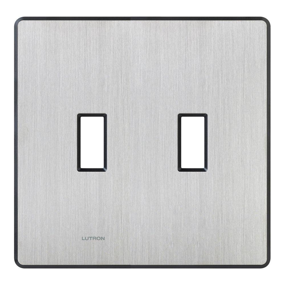 Lutron Fassada 2-Gang Wall Plate - Traditional Toggle Opening |FG-2