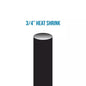 Product Display Visual of the SKU: CHS3420 for Marketing of theCAST 3/4" ID Supplied Bulk Black Heat Shrink With Internal Sealant | CHS3420