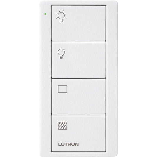 Lutron Pico Smart Remote, 4-Button 2-Group Control (Light & Shade Icons) | PJ2-4B-XX-LS21