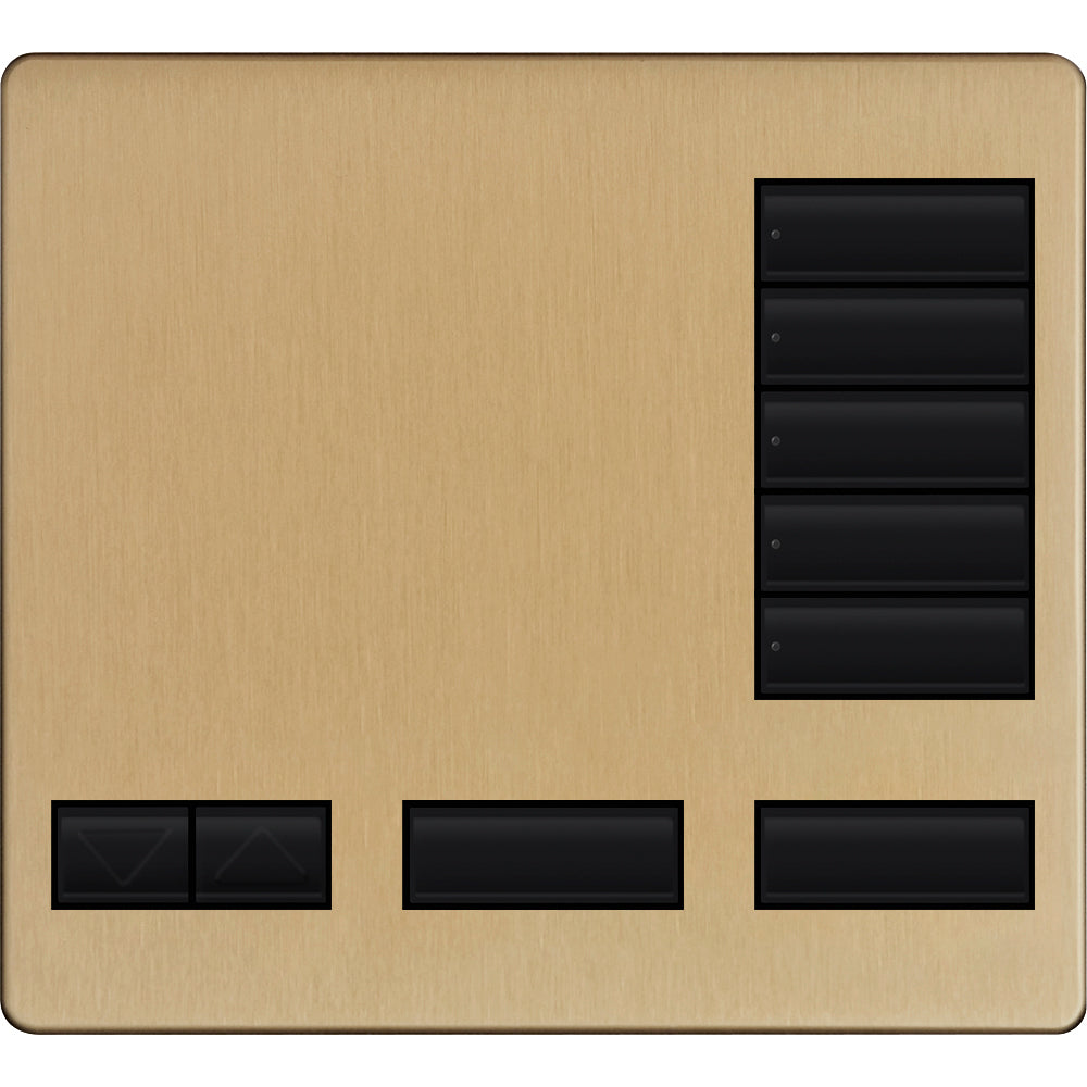 Lutron Replacement Faceplate for Lutron HomeWorks 5-Button Tabletop Keypad Metal Finish | LFK-T5RL