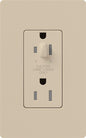 Lutron Nova T 15A Half-Dimming Tamper-Resistant Receptacle Architectural | NTR-15-HDTR