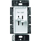 Lutron Skylark Dual Dimmer Switch and 3-Speed Fan Control, 300W Incandescent/Halogen and 1.5A Fan, No Neutral Required | S2-LFSQH-WH-CSA