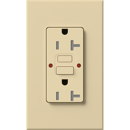 Lutron Nova T 20A Self-Testing GFCI Receptacle - Tamper-Resistant | NTR-20-GFST