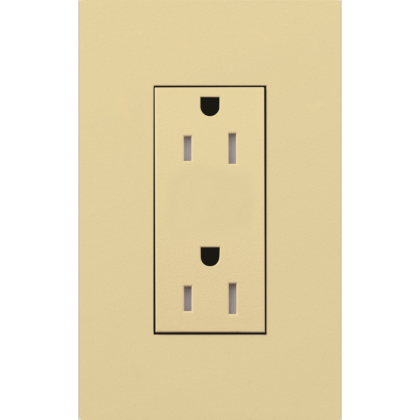 Lutron New Architectural 15A Tamper-Resistant Duplex Receptacle, Wall Plate Not Included, Matte Finish | LTR-15-TR