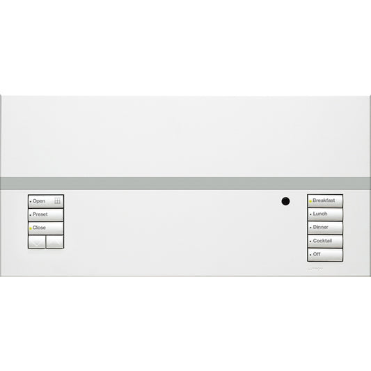 Lutron Grafik Eye QS Wireless Main Unit, 6-Zone, No Shade Column, Translucent Top Cover, 120-127V or 200-260V | QSGRJ-6P-TWH