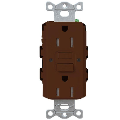 Lutron Tamper-Resistant Self Testing GFCI Receptacles - Satin Color 15A 125V | SCR-15-GFST-XX