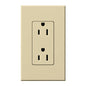 Lutron Nova T Architectural 15A Tamper-Resistant Duplex Receptacle (Wall Plate Included) | NTR-15-TR