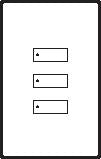 seeTouch Faceplate Kit, 3 Button, Insert, Unengraved, SR-3BI-WH-E00, White
