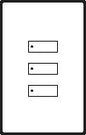 seeTouch Faceplate Kit, 3 Button, Insert, Unengraved, SR-3BI-WH-E00, White