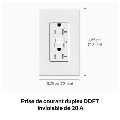 Lutron Nova T 20A Self-Testing GFCI Receptacle - Tamper-Resistant | NTR-20-GFST