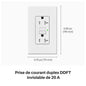 Lutron Nova T 20A Self-Testing GFCI Receptacle - Tamper-Resistant | NTR-20-GFST