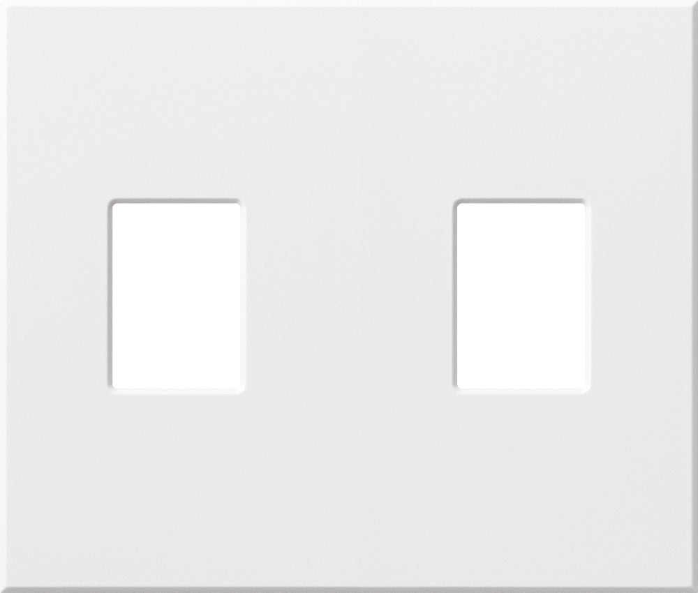 Lutron Nova T 2-Gang Wall Plate Fits 2 Small Controls - No Fins Broken (NFB) Full-Capacity Configuration | NT-SS-NFB