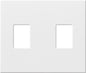 Lutron Nova T* 2-Gang Wall Plate Fits 2 Vareo or GRAFIK Eye Wallstations - Fins Broken (FB) | NT-KK-FB