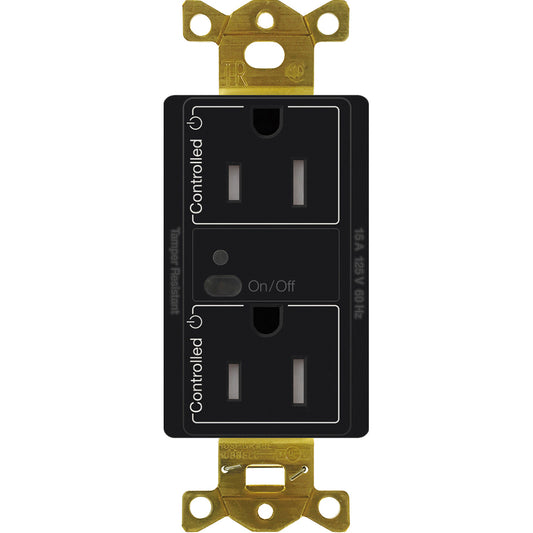 Lutron Vive Wireless Receptacle 15A Dual-Switching Duplex Tamper-Resistant | CAR2S-15-DTR