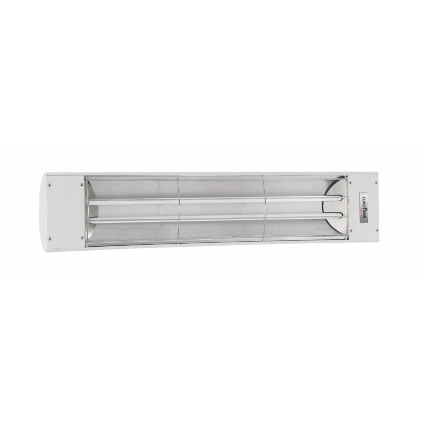 Eurofase EF40 39-inch quartz infrared heater — white-finish manufacturer front view (standard grille, not a decorative plate)