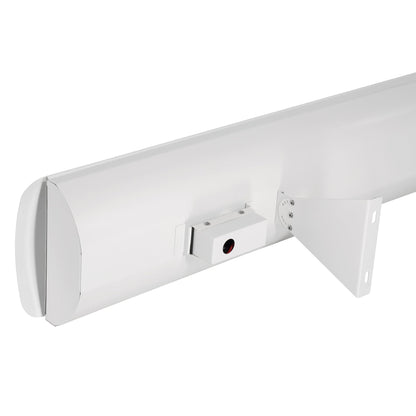 Eurofase EF60 white-finish heater rear bracket and junction box mounting detail